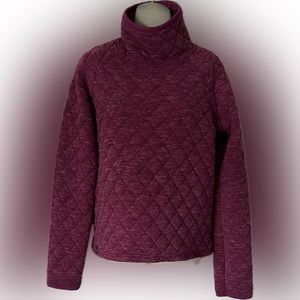 OISELLE Quilted Funnel Neck Sweatshirt Size M